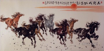 Chevaux de course chinois Peinture décoratif